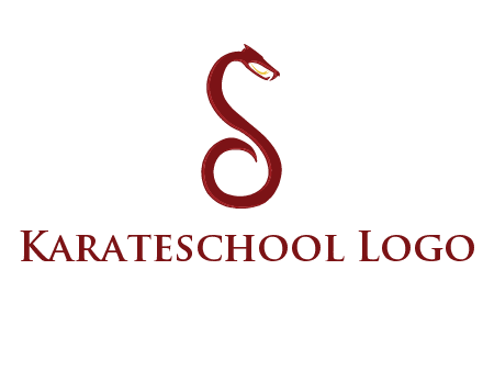 Letter S made of snake logo