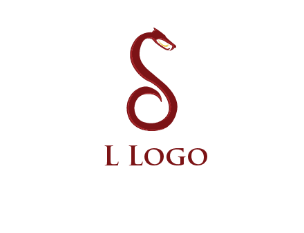 Letter S made of snake logo