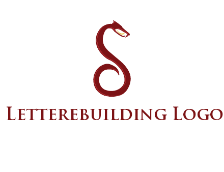 Letter S made of snake logo