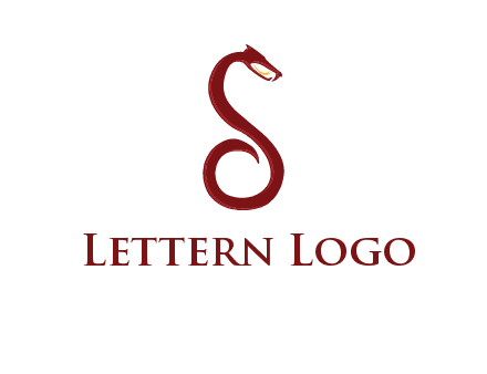Letter S made of snake logo
