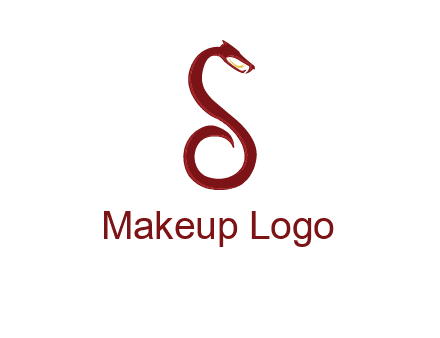 Letter S made of snake logo