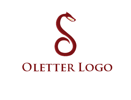 Letter S made of snake logo