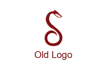 Letter S made of snake logo