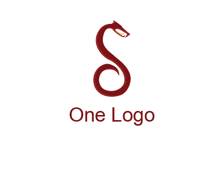 Letter S made of snake logo