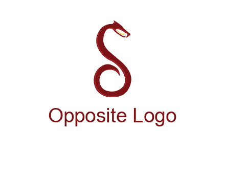 Letter S made of snake logo