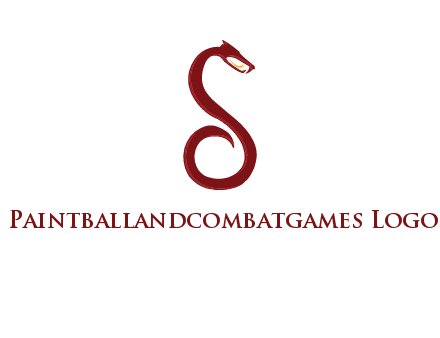 Letter S made of snake logo