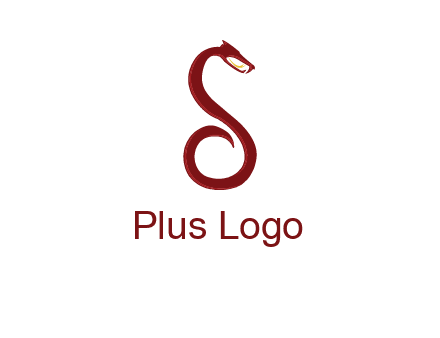 Letter S made of snake logo
