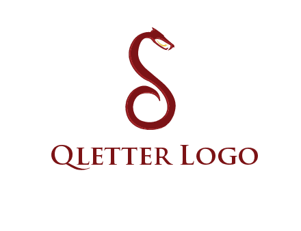 Letter S made of snake logo