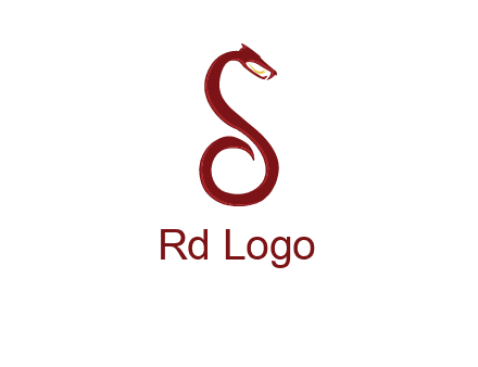 Letter S made of snake logo