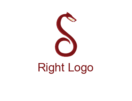 Letter S made of snake logo