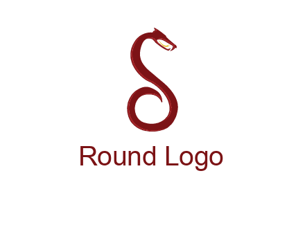 Letter S made of snake logo