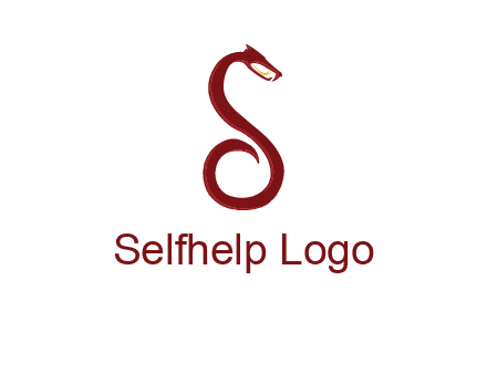 Letter S made of snake logo