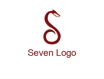 Letter S made of snake logo
