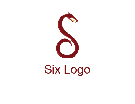 Letter S made of snake logo