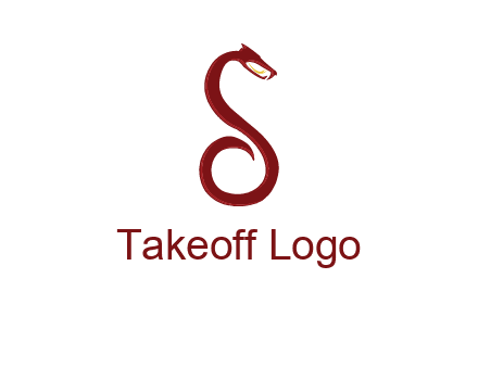 Letter S made of snake logo