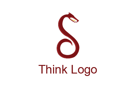Letter S made of snake logo