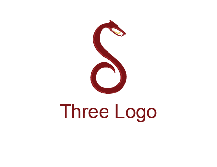 Letter S made of snake logo