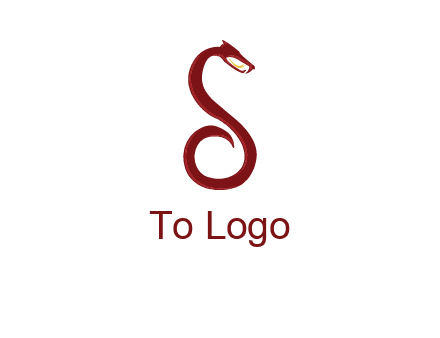 Letter S made of snake logo