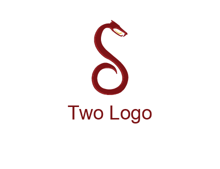 Letter S made of snake logo