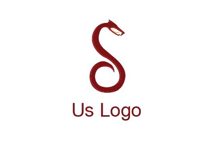Letter S made of snake logo