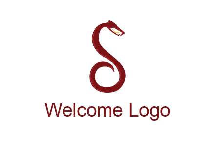 Letter S made of snake logo