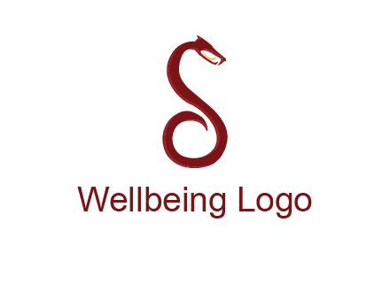 Letter S made of snake logo