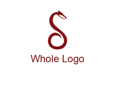 Letter S made of snake logo