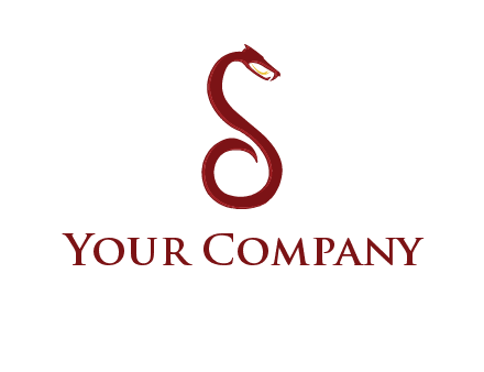 Letter S made of snake logo