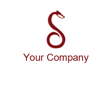 Letter S made of snake logo