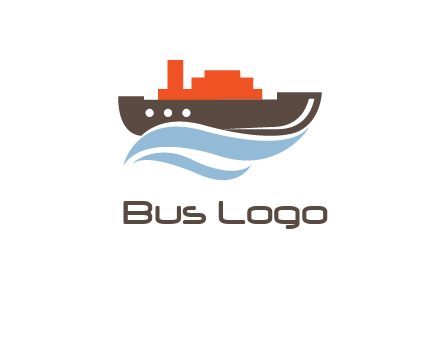 ship with containers in swoosh water logo
