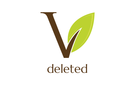 Letter V with leaf logo