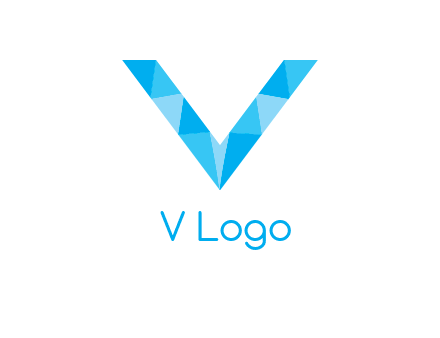 polygonal letter V logo