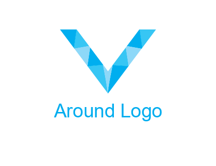 polygonal letter V logo