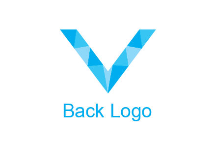 polygonal letter V logo