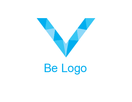 polygonal letter V logo