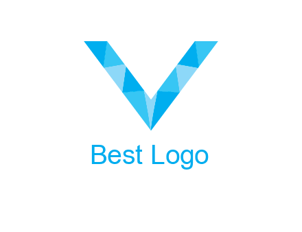 polygonal letter V logo