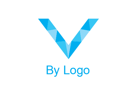 polygonal letter V logo