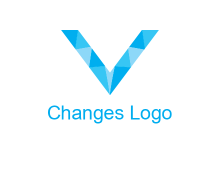 polygonal letter V logo