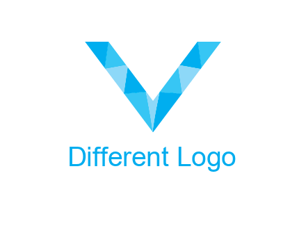 polygonal letter V logo