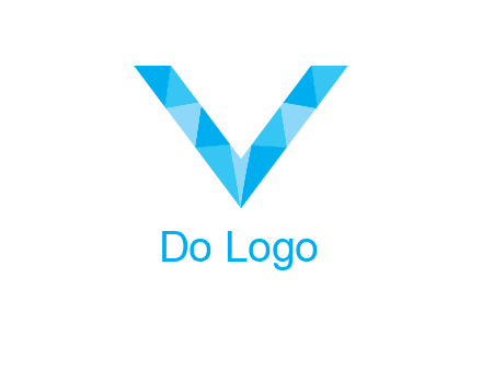 polygonal letter V logo