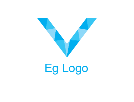 polygonal letter V logo