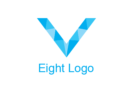 polygonal letter V logo