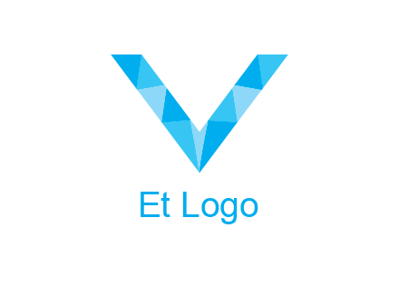 polygonal letter V logo