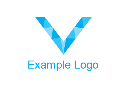 polygonal letter V logo