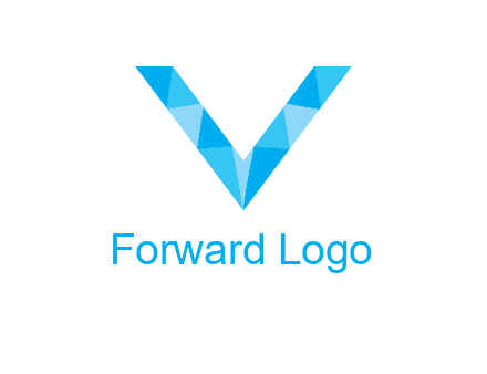 polygonal letter V logo