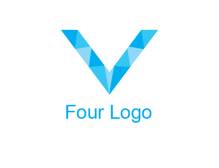 polygonal letter V logo