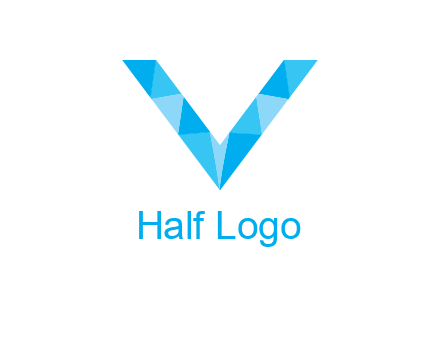 polygonal letter V logo