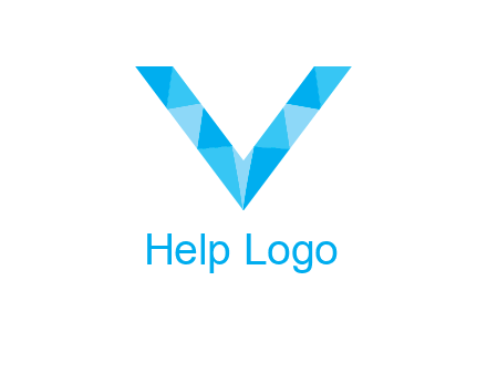 polygonal letter V logo
