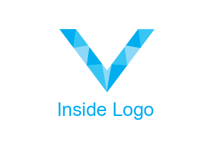 polygonal letter V logo