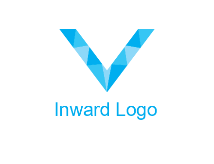 polygonal letter V logo